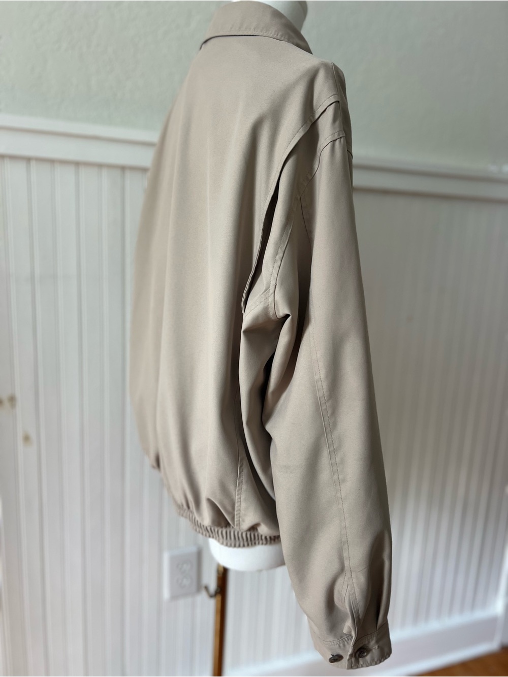 Vintage Polo Ralph Lauren Harrington Jacket Mens M Khaki Plaid Lined Pony Y2K - Picture 5 of 10
